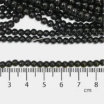 Black Color 4MM Round Shape Beads - 1Bunch(12 line) - Image 2