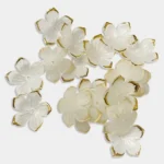 Blossom Flower with Gold Border for Brooch Making Pack of 10 grams