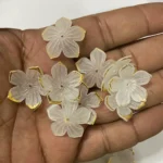 Blossom Flower with Gold Border for Brooch Making Pack of 10 grams - Image 2