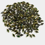 Glass Diamond Shape Kundan Stone 8x4MM Green Color (20grams)