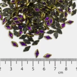 Glass Diamond Shape Kundan Stone 8x4MM Violet Color (20grams) - Image 2