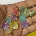 Golden Edge Mixed Color Blossom Flower Acrylic Beads Brooch Material Accessories (10 Grams) - Image 2