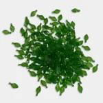 Green Frosted Leaf Transparent Acrylic Beads with Hole - 10 grams