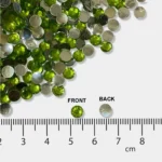 Kundan Stone Round Shape 5mm Parrot Green Color (10grams) - Image 3