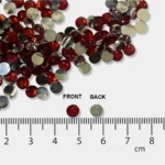 Kundan Stone Round Shape 5mm Red Color (10grams) - Image 3