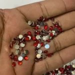Kundan Stone Round Shape 5mm Red Color (10grams) - Image 2