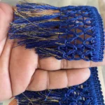 Pallu Lace for Saree Border Blue Color 125cm (Pack of 1)