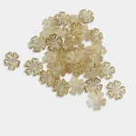 Petal Flower Creamy White Pearl with Gold Border Pack of 10 grams