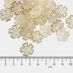 Petal Flower Creamy White Pearl with Gold Border Pack of 10 grams - Image 3