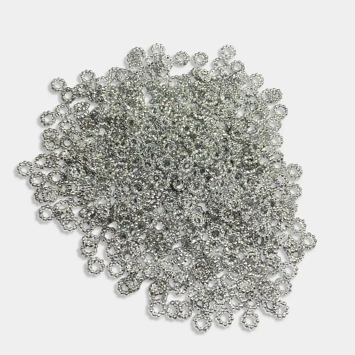 Flower Chakri Polo Rings or Jarkan Chakri 5mm Silver Color (10grams) 1 Flower Chakri Polo Rings or Jarkan Chakri 5mm Silver Color (10grams) - Image 1