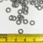 Flower Chakri  Polo Rings or Jarkan Chakri 5mm Silver Color (10grams) - Image 3