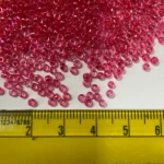 Glass Seed or Sugar Beads 2mm Color Bright Rose Color (25grams) - Image 3