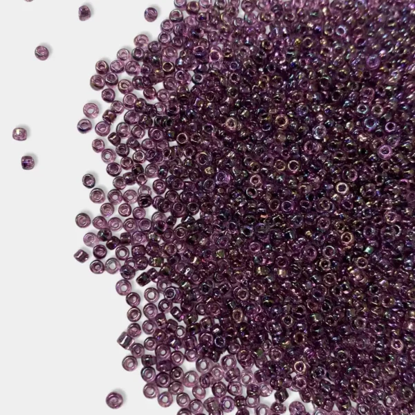 Glass Seed or Sugar Beads 2mm Color Purple Shade With MultiColor (25grams)