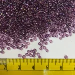 Glass Seed or Sugar Beads 2mm Color Purple Shade With MultiColor (25grams) - Image 3