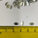 Silver Colour 2 Hole Leaf Shape Sequins Size 6×4 mm - 10grams - Image 3